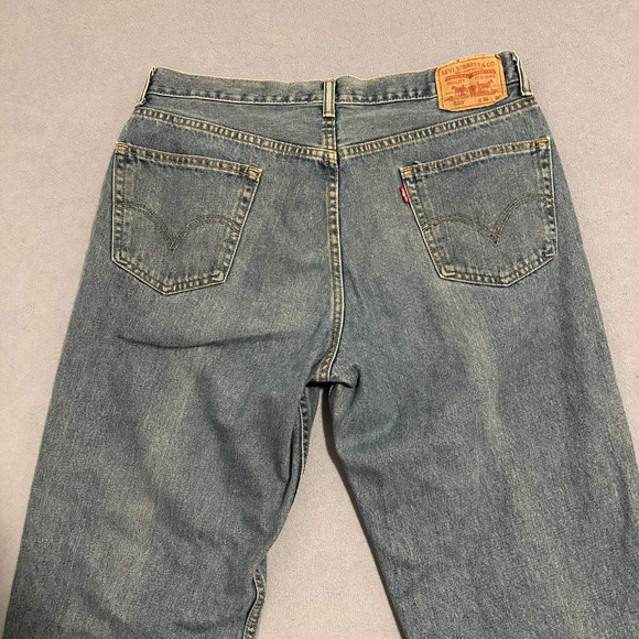 Levi's 550 Relaxed Fit Jeans Straight Leg Denim Stretch Blue Mens Size 36 x 30 - Picture 9 of 16